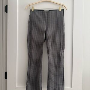 Everlane Brown, Black and White Plaid Stretch Pants - Size 4